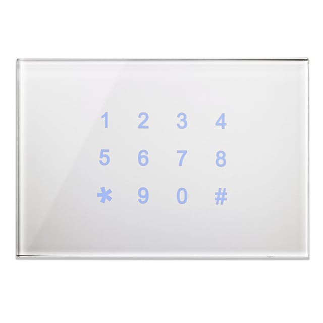 Blumotix Kristal access keypad — horizontal white