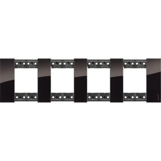 BTicino 2x4P 71mm Living Now plate — KA4802M4DG