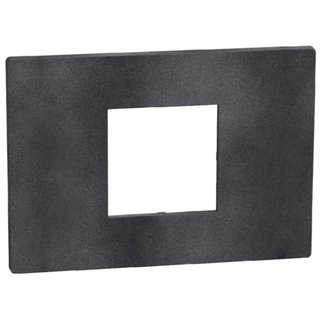 BTicino Light Now - Cover plate 2 centered modules - dark grey — YA4819DS
