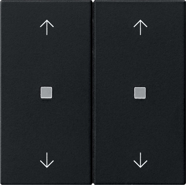 Gira rocker 2-g arrows ctrl.win. System 55 black m(lac.) — 5386005