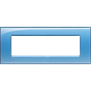BTicino Square cover plate 7 modules - blue deep — LNA4807AD