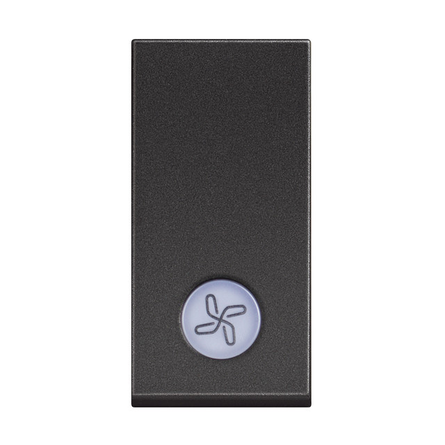 BTicino One-way switch 1P 10 AX - 250 Vac - lightable - fan symbol — RG4001LR