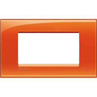 BTicino Square cover plate 4 modules - orange deep — LNA4804OD