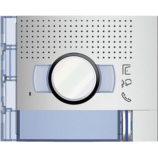 BTicino Sfera New audio video module Front cover with 1 pushbutton - Allmetal — 351211