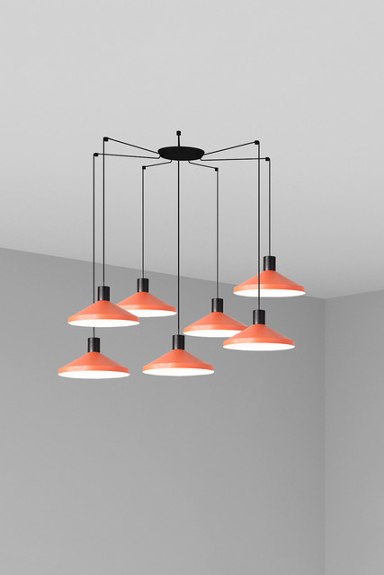 Faro Barcelona KOMBO 400 7L Terracotta pendant lamp — 68597-7L