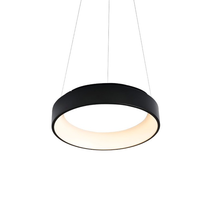 ACA Lighting PENDANT LIGHTING LED 48W CCT 5350LM BLACK METALLIC D60XH120CM APOLLO — BR81LEDP60BKCCT