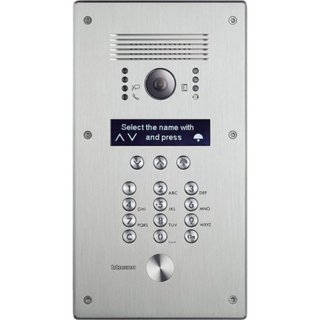 BTicino Linea 300 monobloc digital call entrance panel - Inox finish — 308040