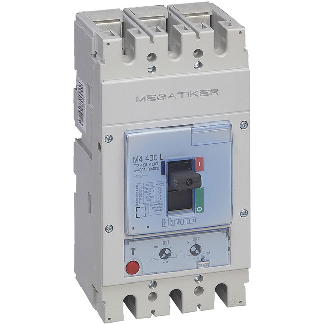 BTicino M4 630L - thermal-magnetic Mccb 3P - In=500A - Icu=100kA — T743L500