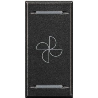 BTicino Key cover for 2 functions with illuminated lens with screen printing symbol 'aspirator' — HS4911BC