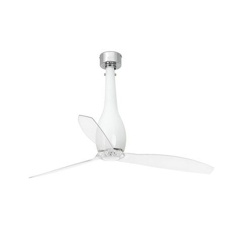 Faro Barcelona ETERFAN M Shiny white/transparent fan — manufacturer representative image