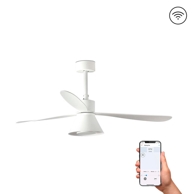 Faro Barcelona AMELIA CONE L Ceiling fan white CCT TUYA — 33760WT1T