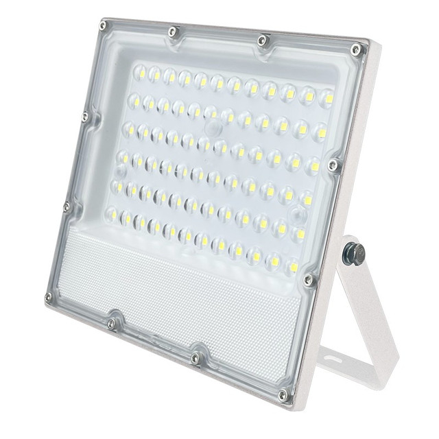 ACA Lighting LED WHITE SMD FLOOD LUMINAIRE IP65 50W 6000K 6000Lm 100-277V RA80 IK08 5YRS BREATHING VALVE — J5060W — manufacturer representative image