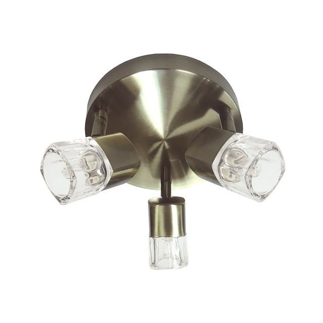 ACA Lighting NETTO SPOT GLASS G9 III ROSET BRONZE NAPLES — 0901063GAB