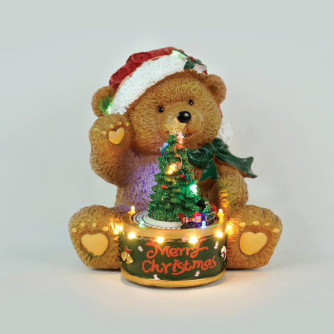 ACA Lighting LED XMAS BEAR WITH ROTATING TRAIN MUSIC RGB 3 AA BATTERIES(NOT INCLUDED) 4,5V 3,6W TYPE-C CABLE 250*250*260mm — manufacturer representative image