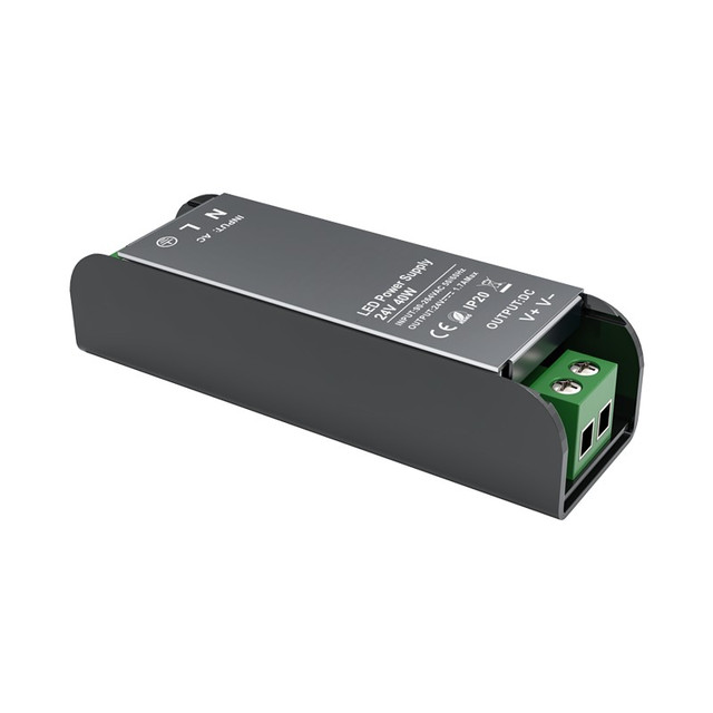 ACA Lighting LED CV METAL DRIVER 40W 230V AC- 24V DC 1,67A IP20 5YRS 94X25X20MM — SL40CV24