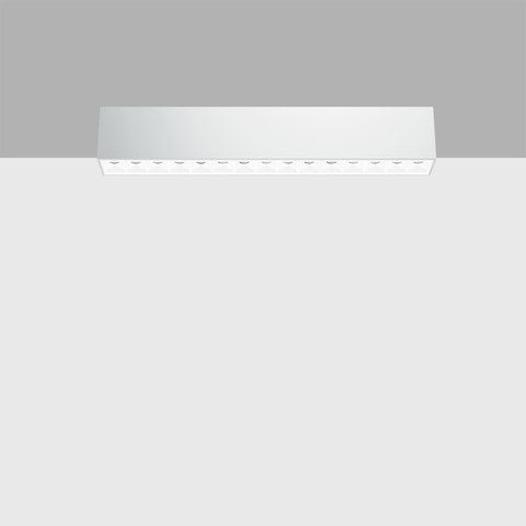 iGuzzini EJ57 — Ceiling-mounted luminaire with 15 optic elements for LED lamps - fixed optics with metallised thermoplastic high definition Opti-Beam reflectors — manufacturer representative image
