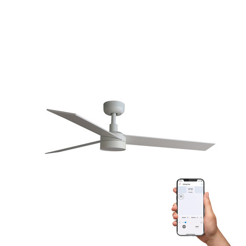 Faro Barcelona RUDDER 3 L White/ash fan 20W SWT TUYA — manufacturer representative image