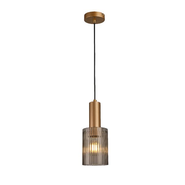 ACA Lighting LUCIA-PENDANT LAMP GOLD METAL + ACRYLIC 1xE27 x40W IP20 — HM2504011