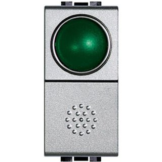 BTicino Pushbutton with lamp carrier green — NT4038V