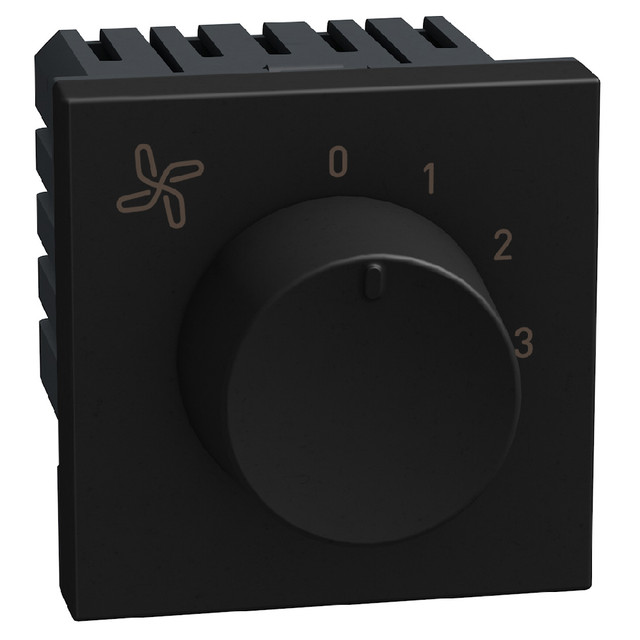 BTicino Fan controler 4 positions 0-1-2-3 - 2 modules - dark — YD4017