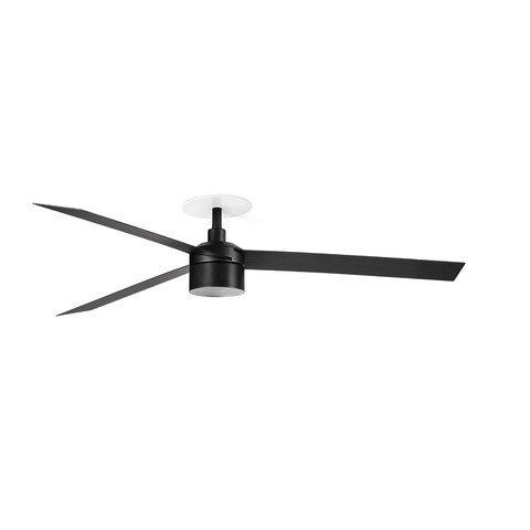 Faro Barcelona CRUISER RECESSED TEK L Black fan 2700K — manufacturer representative image