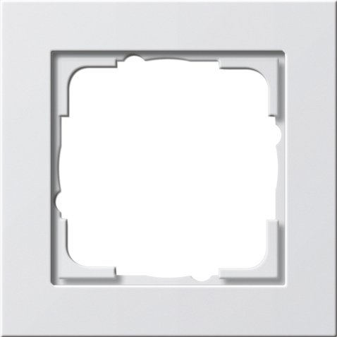 Gira E2 cover frame pure white matt — 1-gang — 621122