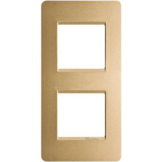 BTicino Cover plate 2x2P 71mm vertical — AM4802V/2GL