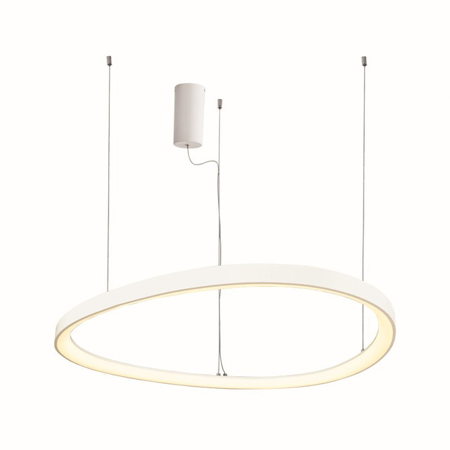 ACA Lighting NETTO PHASING OUT PENDANT LIGHTING LED 54W 3000K 4000LM HARMONY WHITE ALUMINUM IP20 D60XH120CM — BR97LEDP60WH