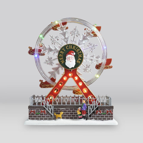 ACA Lighting LED XMAS FERRIS WHEEL TURNING WITH MUSIC RGB 3AA BATTERIES (NOT INCLUDED) 4,5V 3,6W DC JACK& USB CABLE 270*150*310MM — manufacturer representative image