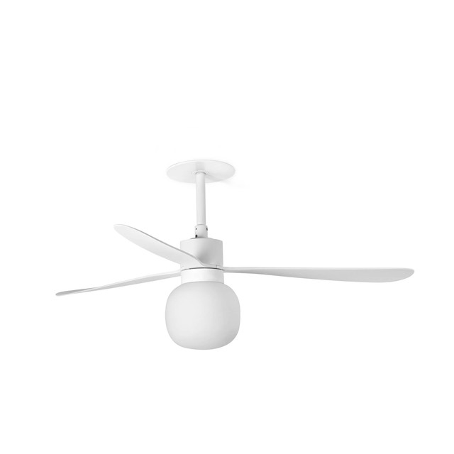 Faro Barcelona AMELIA BALL L RECESSED Ceiling fan white 2700K — 33760R2W