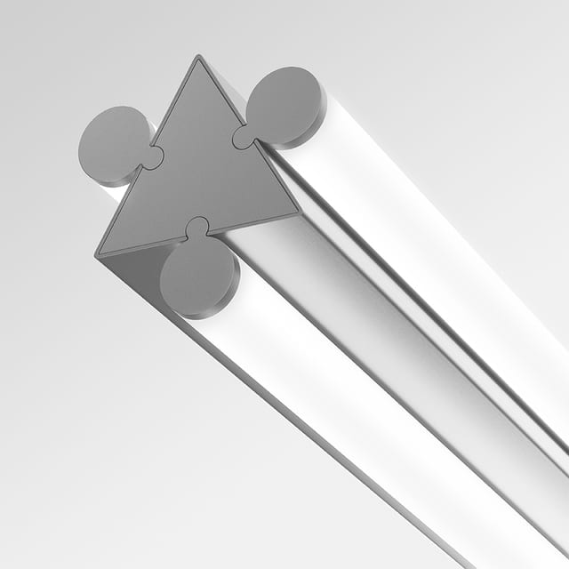Artemide Dreispitz - Suspension Horizontal - 3 Diffused Emission - 120 - Silver — 1850000A