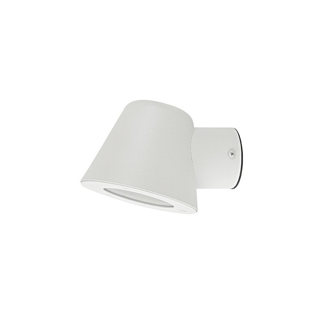 ACA Lighting SAND WHITE WALL LUMINAIRE VIDA 1XGU10 MAX.35W IP44 WITH CLEAR GLASS — VIDA1WWH