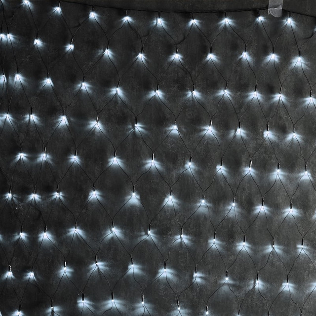 ACA Lighting 240 FLASH LED ΝΕΤ LIGHTS, CW, ADAPT.(31VDC),IP44, 200x150cm, GREEN CABLE — X08240214 — manufacturer representative image