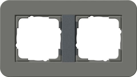 Gira E3 cover frame dark grey soft touch with anthracite carrier frame dark grey Soft Touch with anthracite carrier frame — 0212423