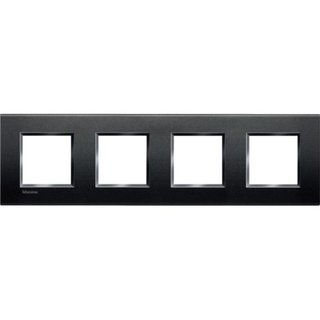 BTicino Square cover plate 2x4P 71mm Anthracite — LNA4802M4AR