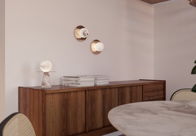 United Alabaster SATURN CYCLE WALL — alabaster wall luminaire