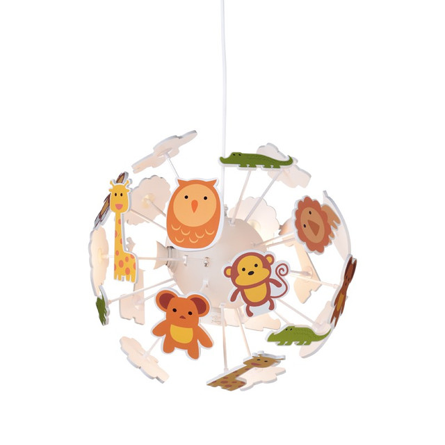 ACA Lighting KIDS PENDANT 4XE14 ANIMALS Φ35ΧΗ80CM ZOO — MD160224ZOO