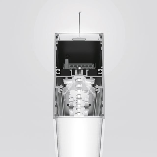Artemide A.39 Suspension - Structural Module 1184mm - Direct + Indirect Emission - 4000K - Undimmable - Black — AT19304