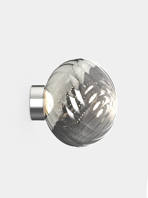 Tom Dixon Whirl Surface Light | Silver Polished Polycarbonate — WHS01CH-WEUM1