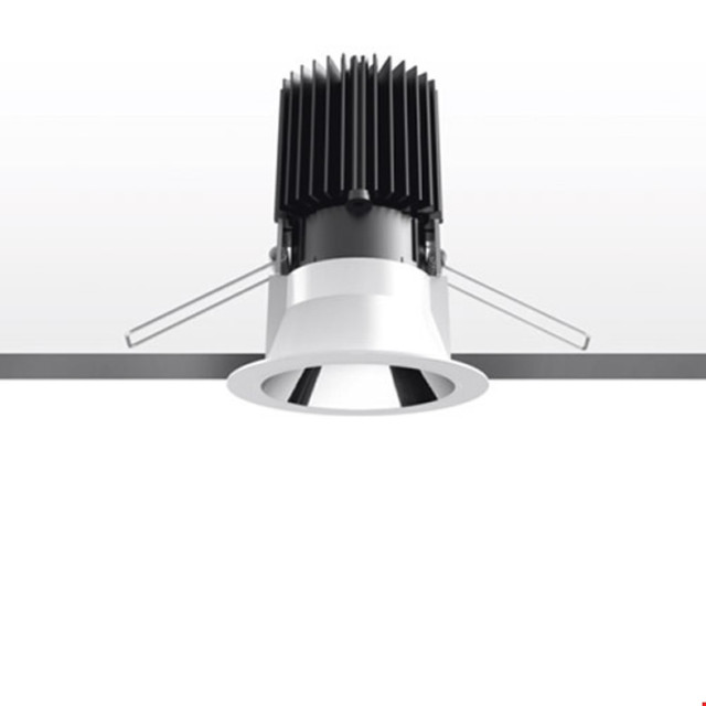 Artemide Everything 105 - Round - Trim - 24° - 2700K - White trim / Black deflector — M328120 — manufacturer representative image