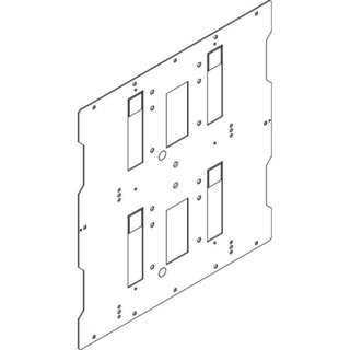 BTicino Fixing plate for 2 M400-630E fixed, plug-in and draw-out version horizontal interlocked — 9541P/04I