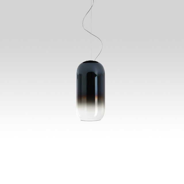 Artemide Gople Mini Suspension - Black/Blue — 1406350A — manufacturer representative image