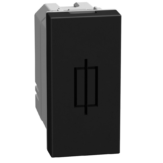 BTicino Fuse-carrier for 5 x 20 and 6.3 x 32 fuse - 1 module - dark — YD4321