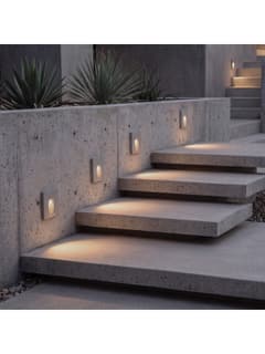 Zambelis E540 OUTDOOR RECESSED STEP LIGHT LED 3W 3000K CONCRETE STAINLESS STEEL IP65