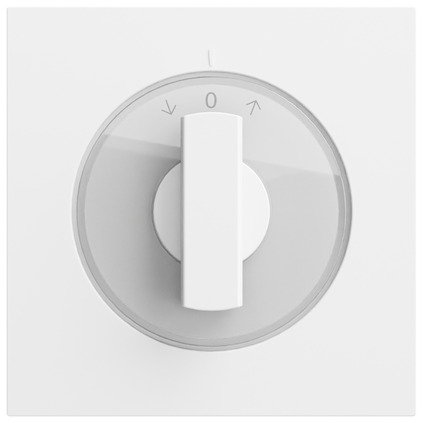 Gira Cover with toggle switch for time switch and blind switch or button pure white matt (lacquered) — 066672