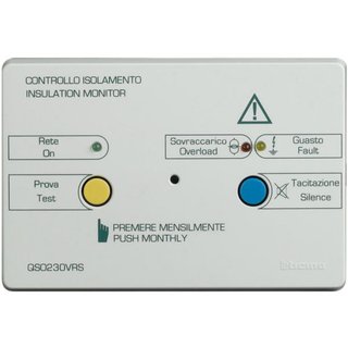 BTicino Remote panel for insulation surveyor 230Vac — QSO230VRS