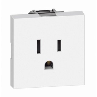 BTicino American standard 2 P+E 15 A 127/250 Vac socket — KW4129