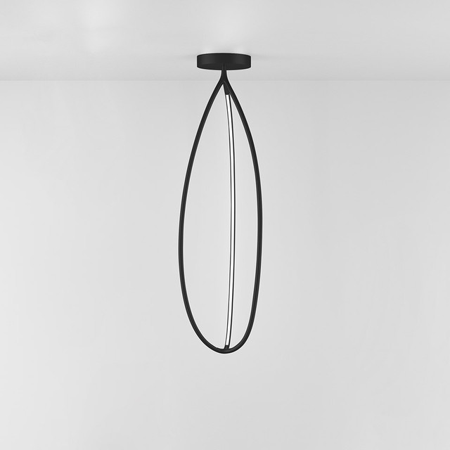 Artemide Arrival - Ceiling - 130 - 2700K - Matt Black - APP Compatible — 1555W30APP — manufacturer representative image
