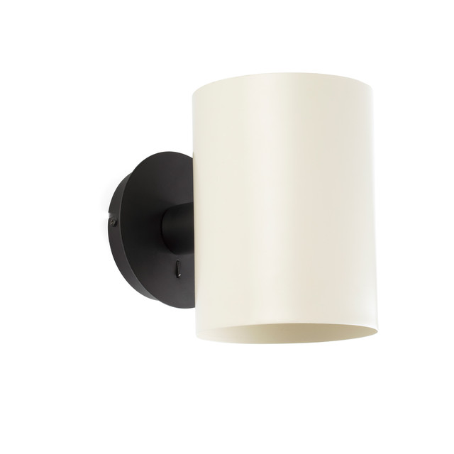 Faro Barcelona GUADALUPE Black/beige wall lamp — 20031-80-US