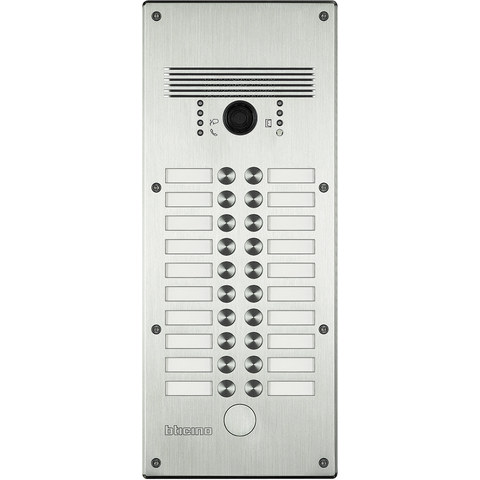 BTicino Linea 300 Monobloc vandal-resistant video entrance panel up to 20 calls — manufacturer representative image